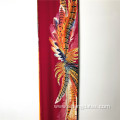 Big Feather Design Rayon Print With Half Loulou